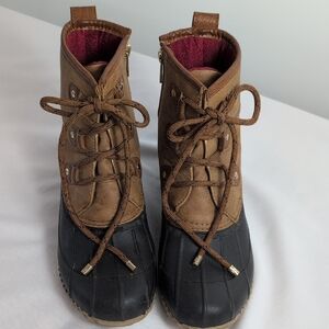 Tommy Hilfiger Brown and Black Duck Boots